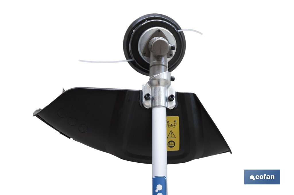 Multiherramienta 4 en 1 de gasolina | Cortabordes, desbrozadora, cortasetos y podador en altura | Motor de 2 tiempos | 51,7 cc | Incluye arnés doble | Accesorios incluidos - Cofan