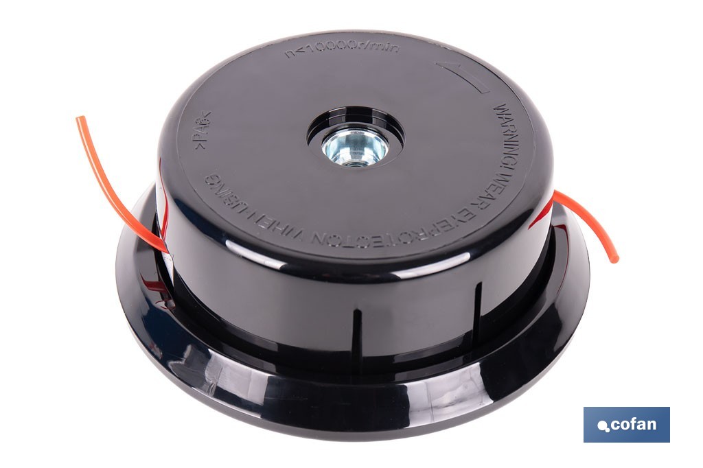 Cabezal de 2 hilos semiautomático universal para desbrozadora| Incluye rosca hembra y adaptadores - Cofan