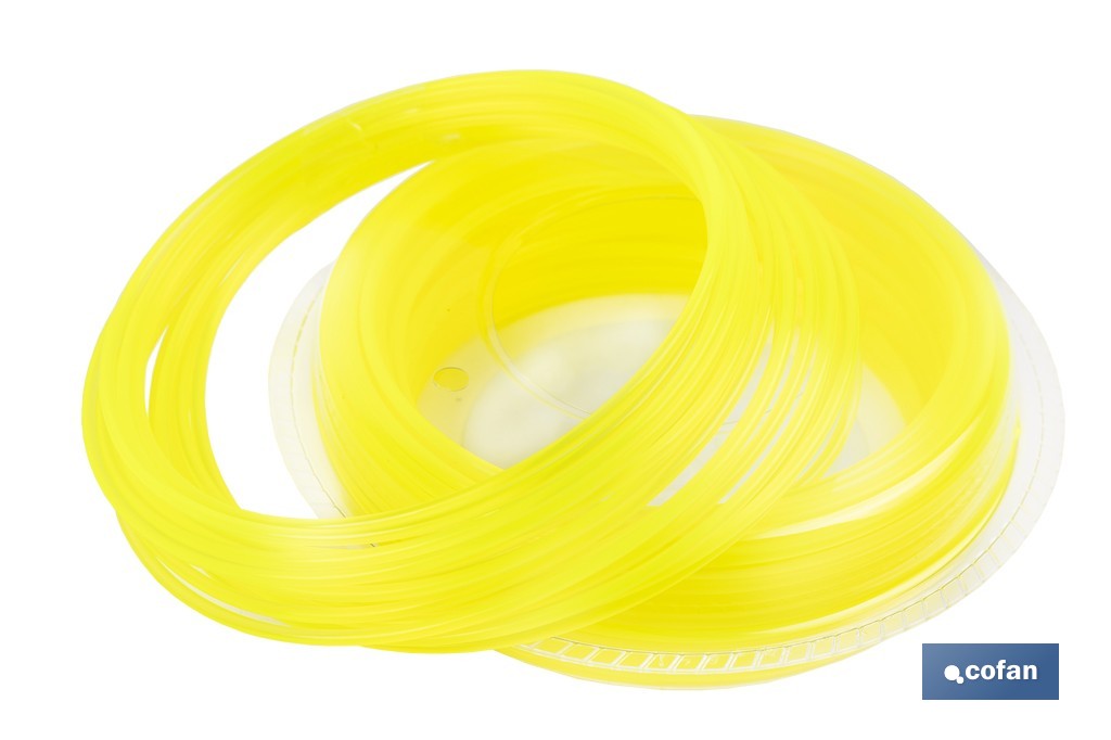 Hilo redondo de nylon para desbrozadora | Alta resistencia, compatible con mayoría de desbrozadoras | Disponible en diferentes medidas - Cofan
