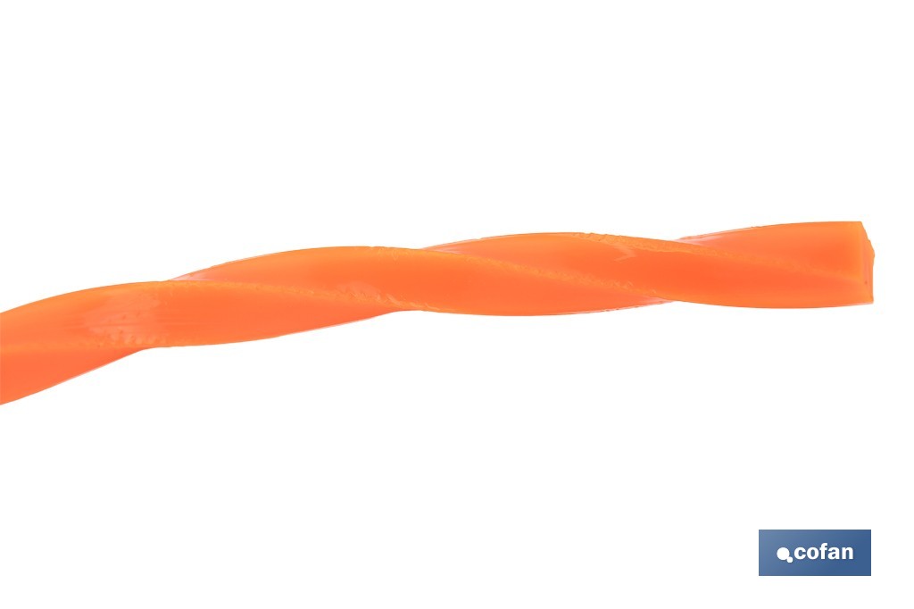 Hilo helicoidal de nylon para desbrozadora | Alta resistencia, bajo nivel sonoro | Disponible en diferentes grosores - Cofan