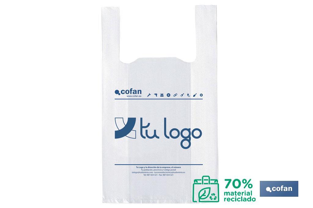 Bolsas de plástico personalizadas 70% material reciclado - Cofan