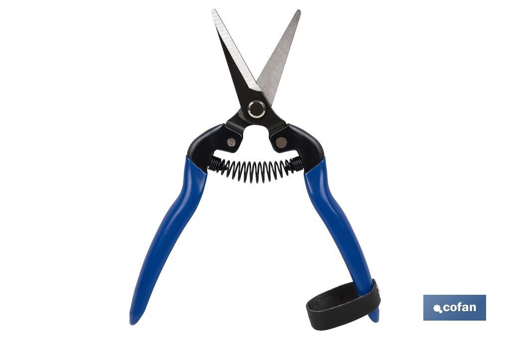 Harvest shears with straight tip and total length of 185mm | Special for gardening works - Cofan