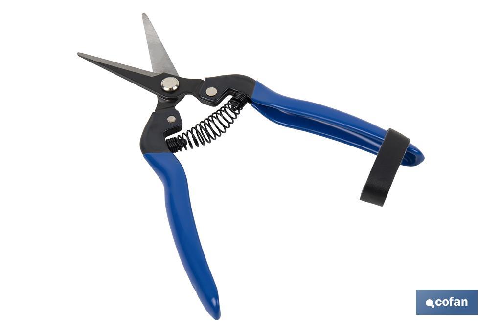 Harvest shears with straight tip and total length of 185mm | Special for gardening works - Cofan