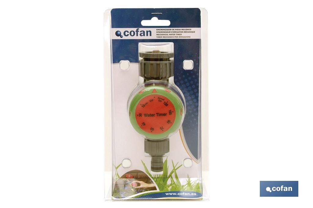 Water timer for mechanical irrigation | Includes programmer of 120 minutes | Suitable for garden | Material: polypropylene - Cofan