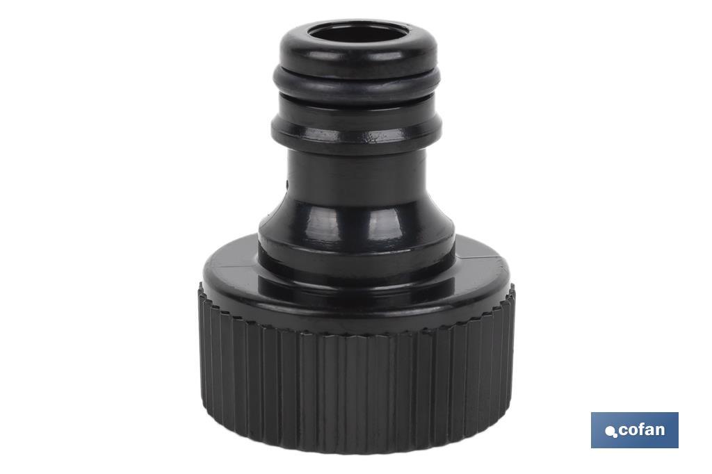 Adaptador femea de plástico | Para Mangueira de jardim | Femea de 1", 1/2" o 3/4" - Cofan