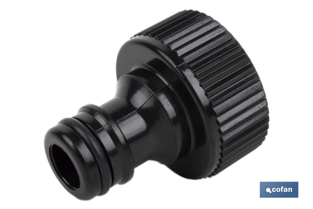 Adaptador femea de plástico | Para Mangueira de jardim | Femea de 1", 1/2" o 3/4" - Cofan