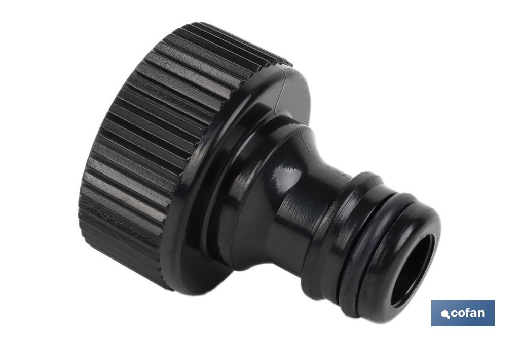 Adaptador femea de plástico | Para Mangueira de jardim | Femea de 1", 1/2" o 3/4" - Cofan