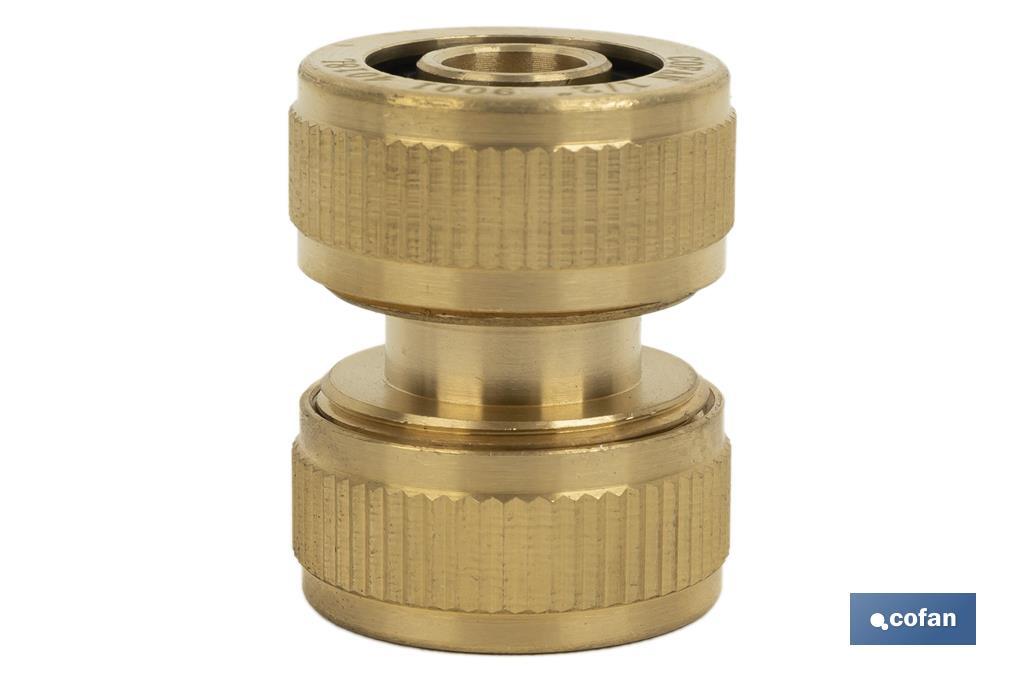 Hose repair connector for irrigation hoses | Available in different sizes | Brass - Cofan