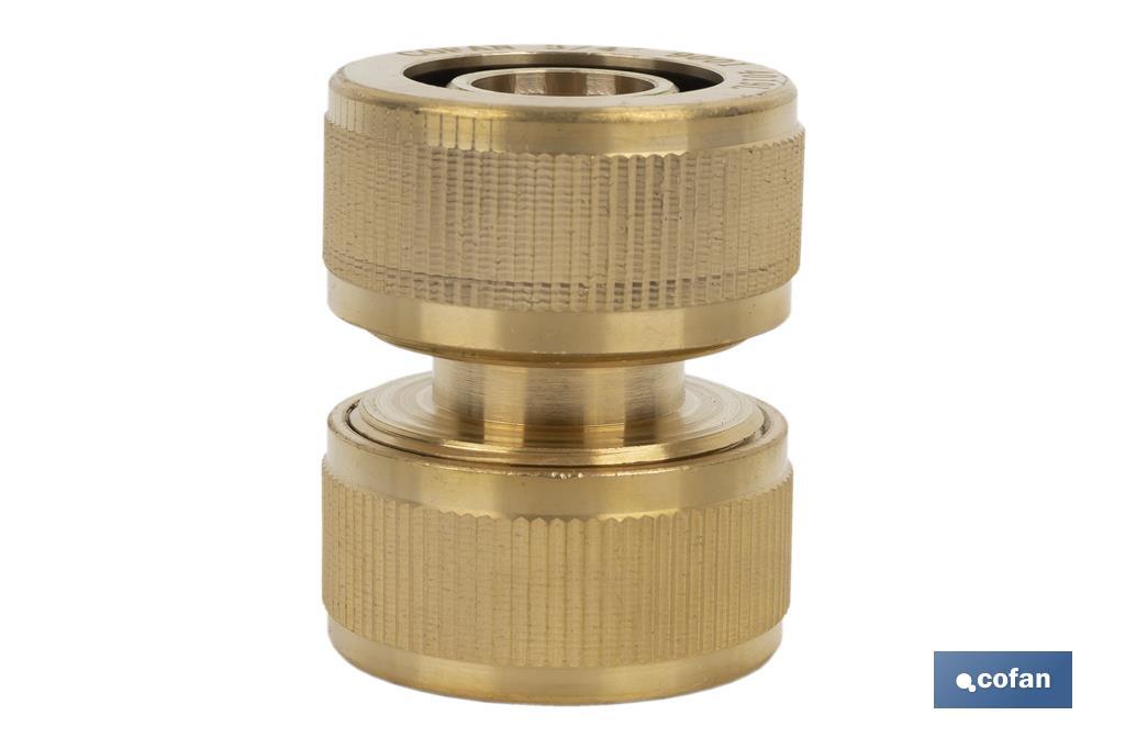 Hose repair connector for irrigation hoses | Available in different sizes | Brass - Cofan