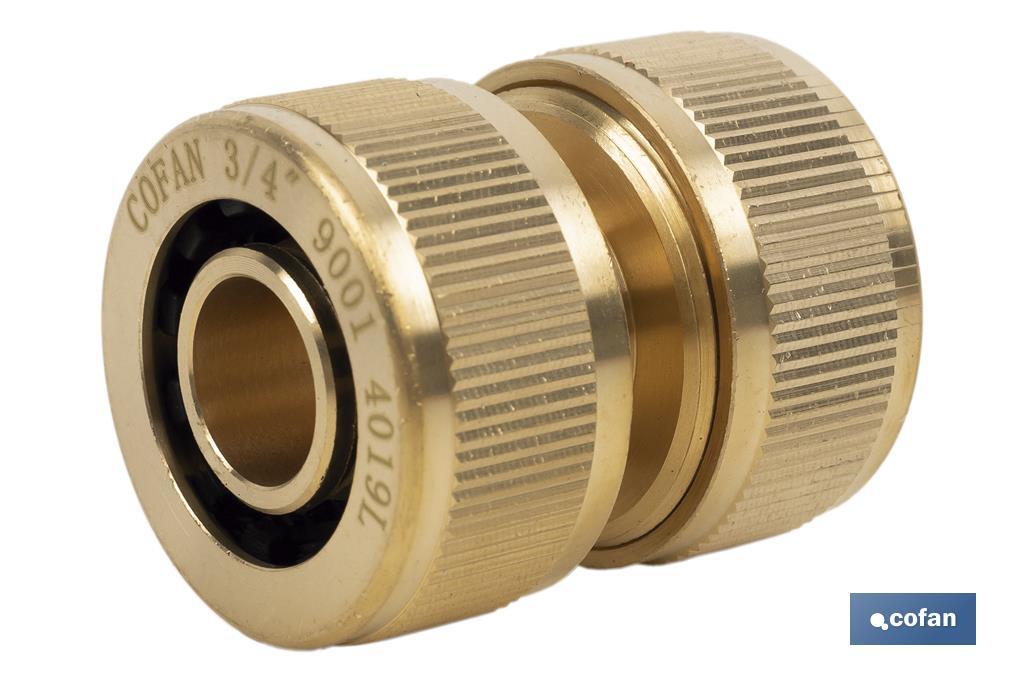 Hose repair connector for irrigation hoses | Available in different sizes | Brass - Cofan