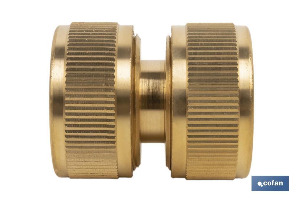 Hose repair connector for irrigation hoses | Available in different sizes | Brass - Cofan