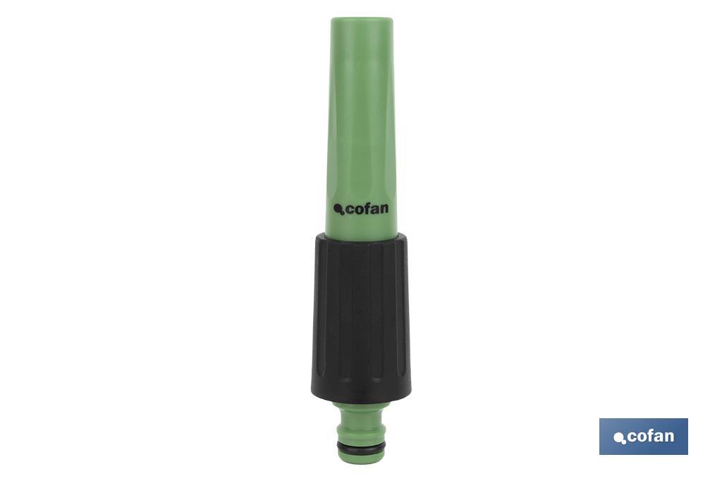 Adjustable nozzle | Available with two spray patterns | Universal hose nozzle - Cofan