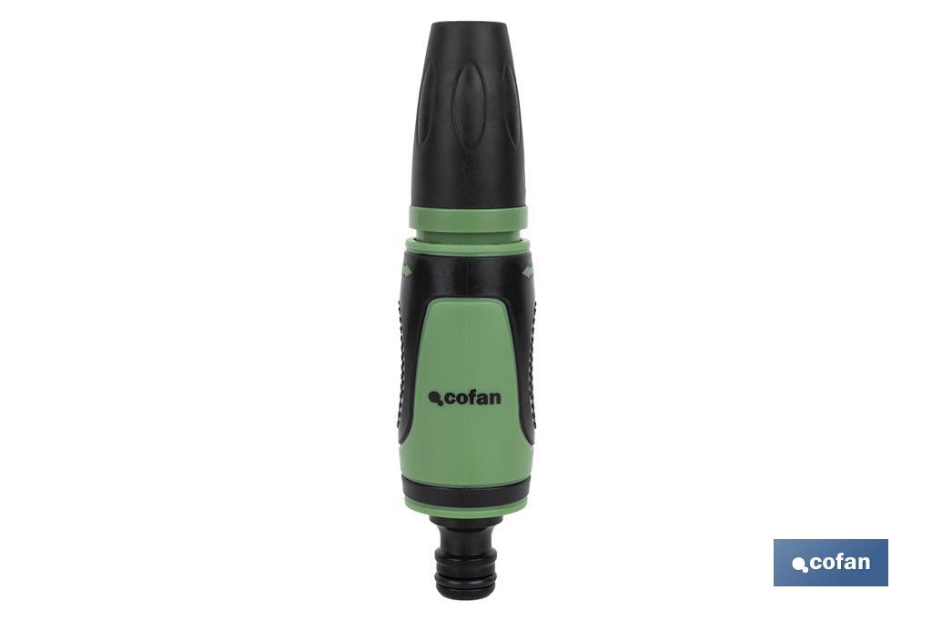 Adjustable nozzle, Confort Model | Available with two spray patterns | Universal hose nozzle - Cofan