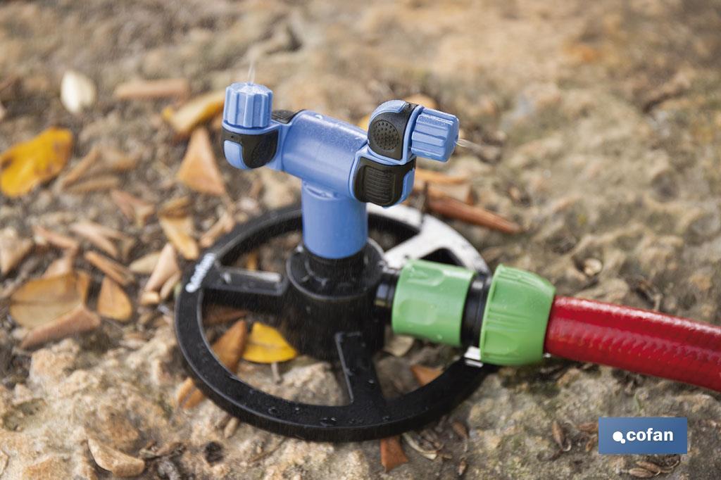 Nebulizador de jardín de 2 brazos con boquillas ajustables | Refresca e hidrata tus espacios exteriores - Cofan