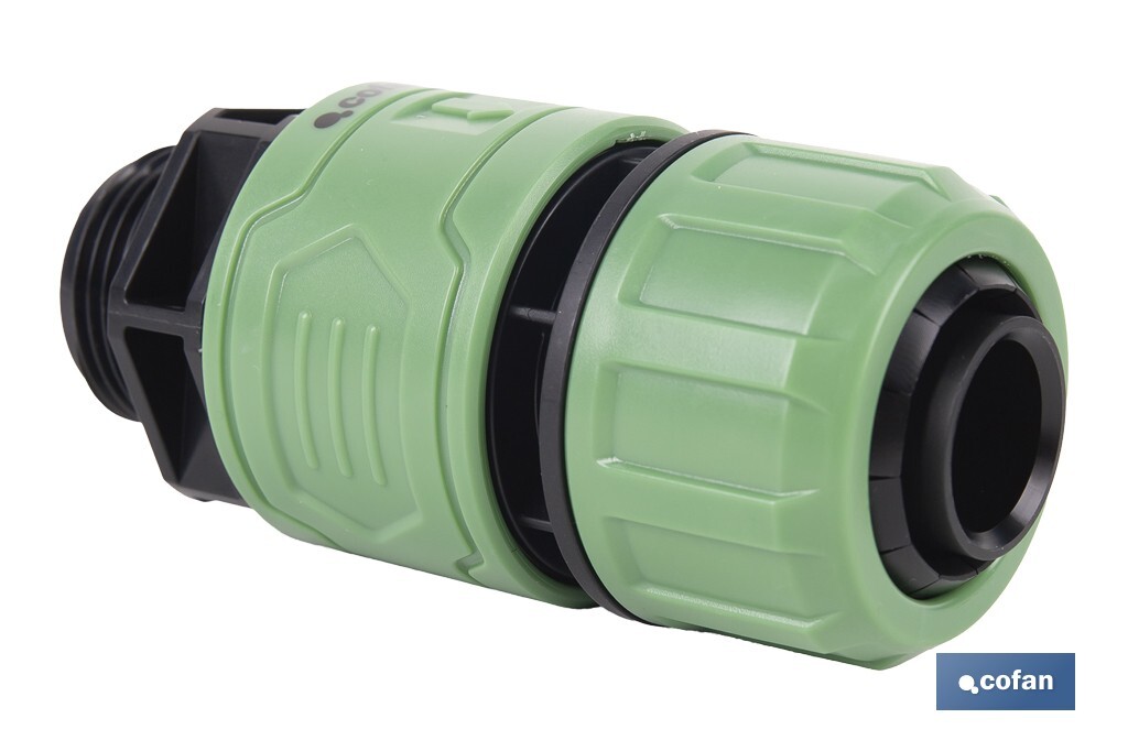 Garden hose repair connector | ABS fitting | UV resistance | Quick and easy connection | 1" repair fitting Ø25mm  - Cofan