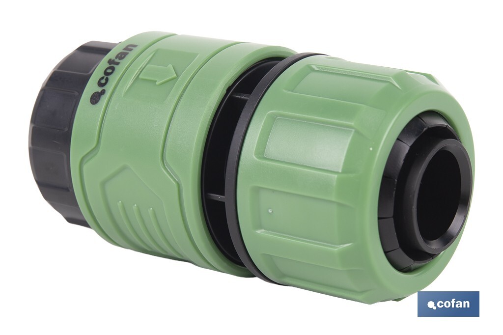 Garden hose repair connector | ABS fitting | UV resistance | Quick and easy connection | 1" repair fitting Ø25mm  - Cofan