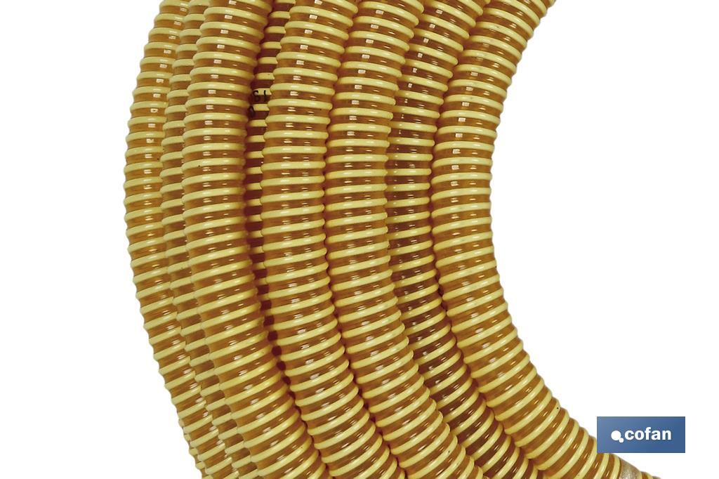 Rotolo di tubo a spirale | Colore: giallo | Realizzato in PVC plastificato - Cofan