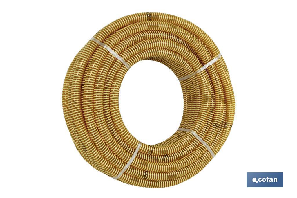 Rolo de tubo em espiral | Cor amarelo | Fabricado em PVC Plastificado - Cofan