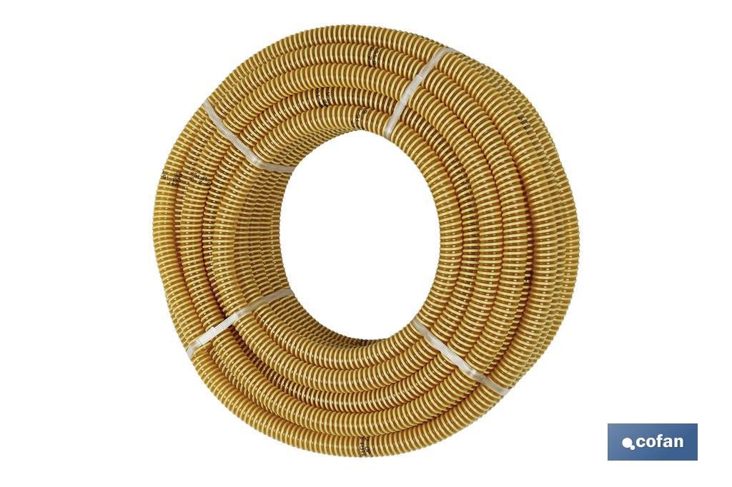 Rouleau de tuyau en spirale | Couleur jaune | Fabriqué en PVC Plastifié - Cofan