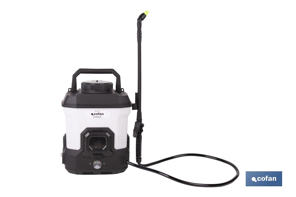 Pulverizador de espalda eléctrico | Sulfatadora a batería Li-Ion 12 V 2.0 Ah | Disponible en diferentes capacidades - Cofan
