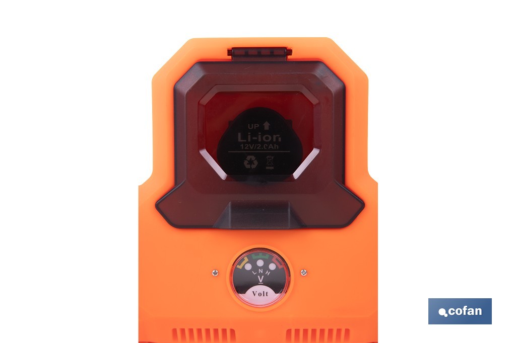 Pulverizador de espalda eléctrico | Sulfatadora a batería Li-Ion 12 V 2.0 Ah | Disponible en diferentes capacidades - Cofan