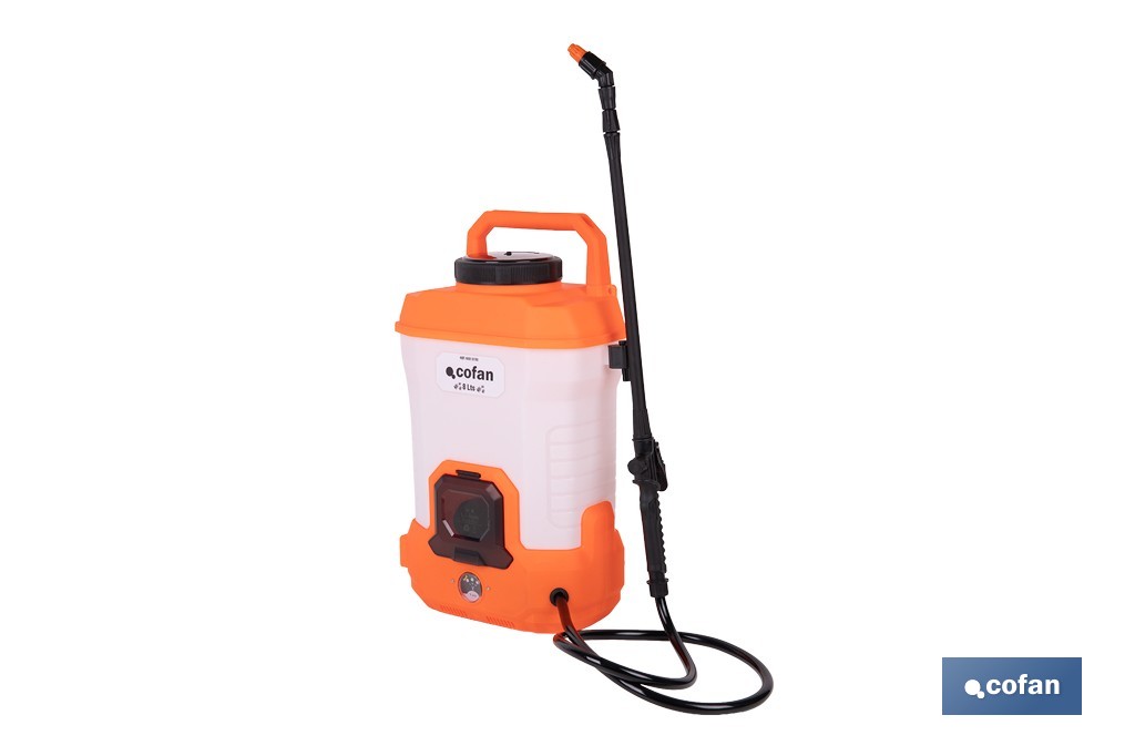 Pulverizador de espalda eléctrico | Sulfatadora a batería Li-Ion 12 V 2.0 Ah | Disponible en diferentes capacidades - Cofan