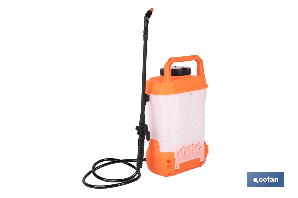 Pulverizador de espalda eléctrico | Sulfatadora a batería Li-Ion 12 V 2.0 Ah | Disponible en diferentes capacidades - Cofan