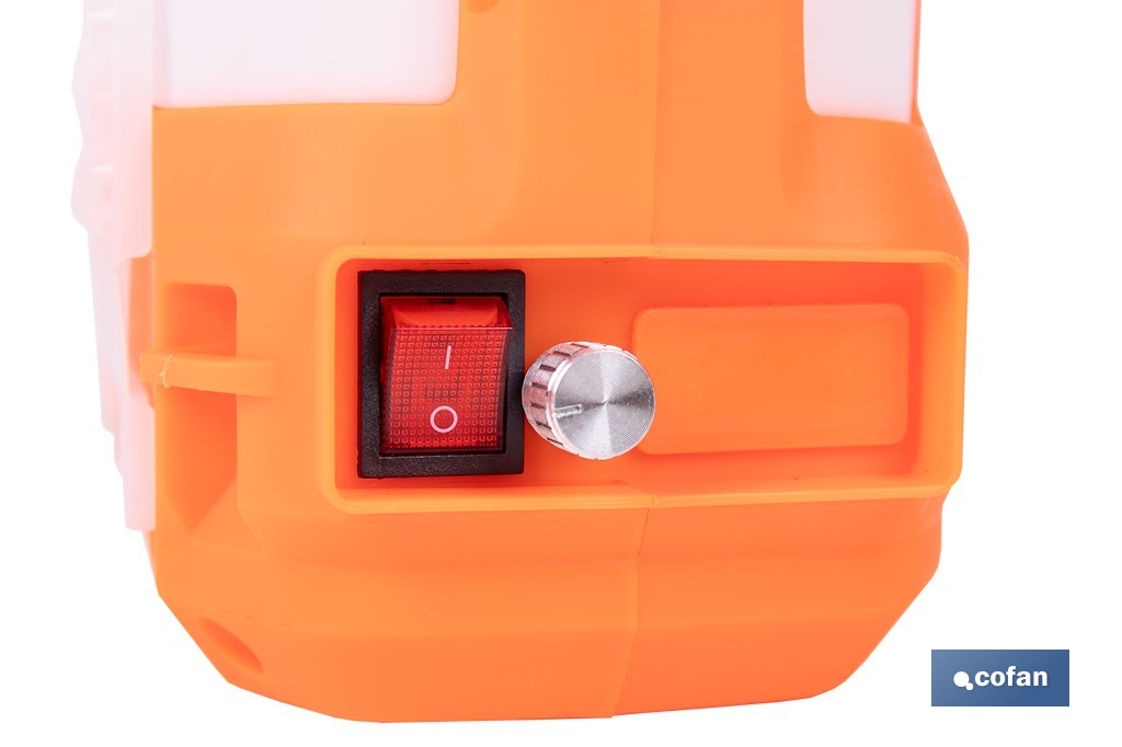 Pulverizador de espalda eléctrico | Sulfatadora a batería Li-Ion 12 V 2.0 Ah | Disponible en diferentes capacidades - Cofan