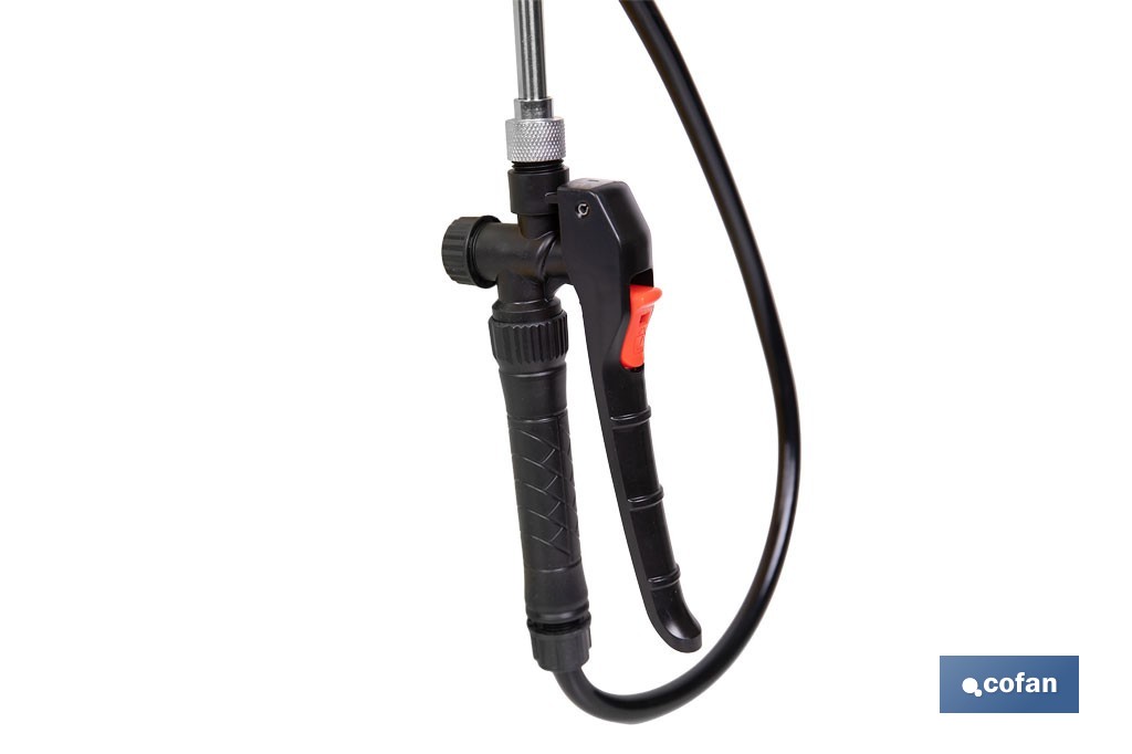 Pulverizador de espalda eléctrico | Batería de litio de 12 V | Lanza de 58 cm con correas acolchadas | Disponible en dos capacidades diferentes - Cofan