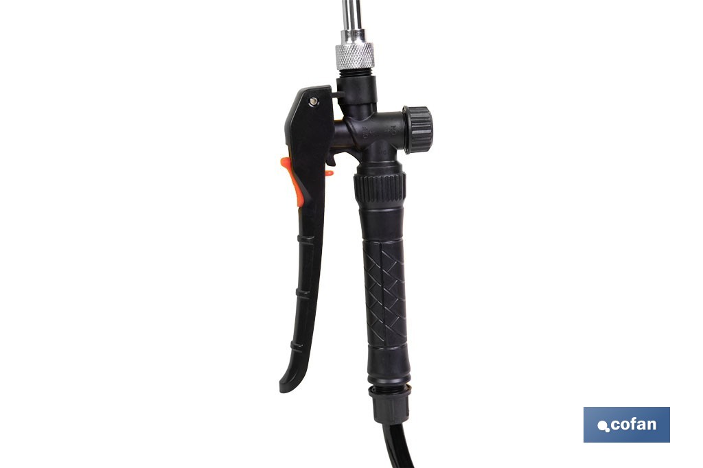 Pulverizador de espalda eléctrico | Batería de litio de 12 V | Lanza de 58 cm con correas acolchadas | Disponible en dos capacidades diferentes - Cofan