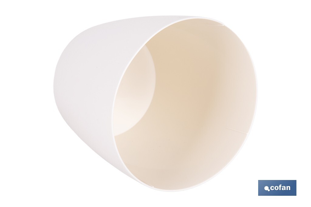 Pot de fleurs rond en polypropylène | Spécial pour les plantes et les fleurs | Parfait pour placer en extérieur ou en intérieur - Cofan