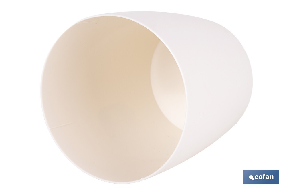 Pot de fleurs rond en polypropylène | Spécial pour les plantes et les fleurs | Parfait pour placer en extérieur ou en intérieur - Cofan