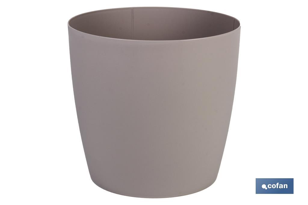 Pot de fleurs rond en polypropylène | Spécial pour les plantes et les fleurs | Parfait pour placer en extérieur ou en intérieur - Cofan
