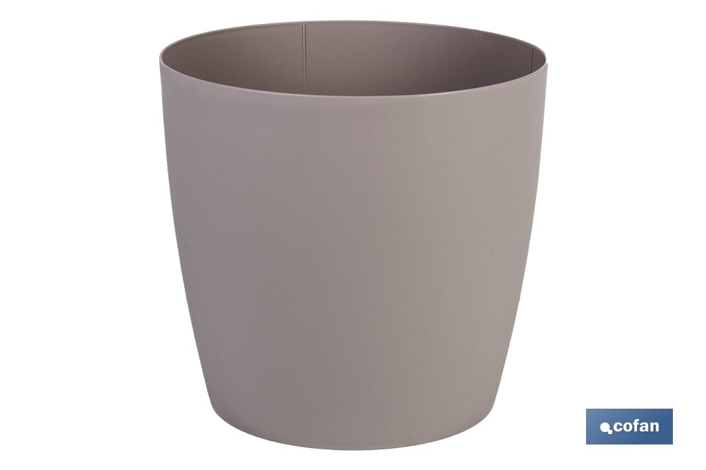 Pot de fleurs rond en polypropylène | Spécial pour les plantes et les fleurs | Parfait pour placer en extérieur ou en intérieur - Cofan