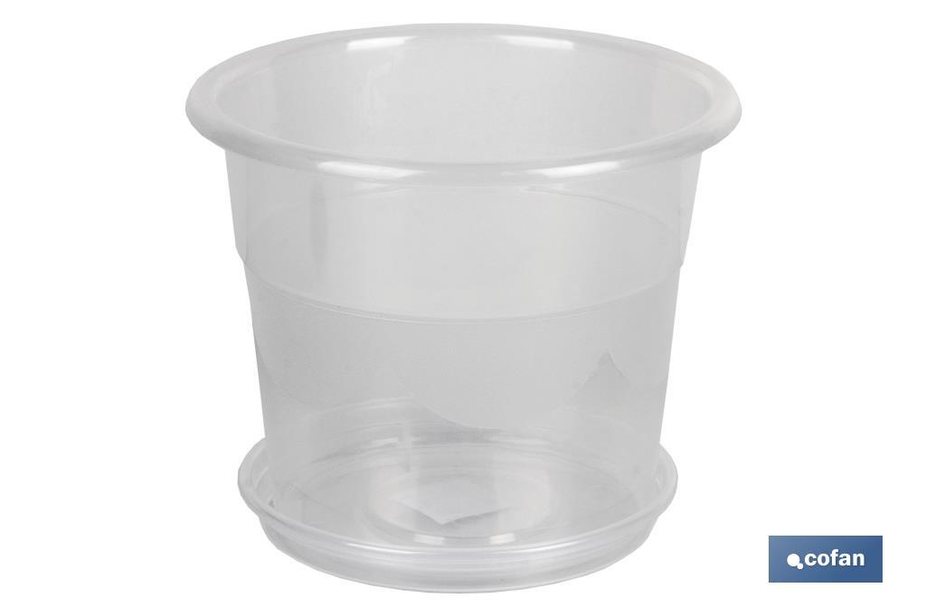 Clear plant pot, Orquídea Model | Special for plants and flowers | Perfect for indoor and outdoor use - Cofan