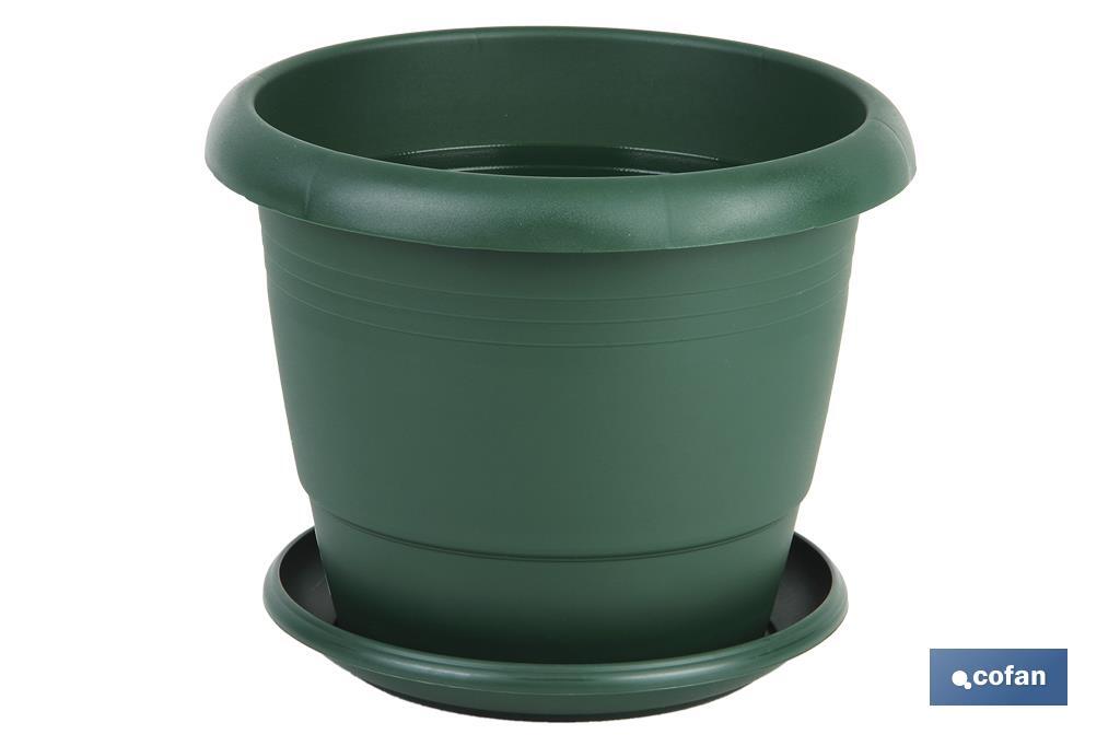 Round plant pot with tray | Special for plants and flowers | Perfect for indoor or outdoor use - Cofan