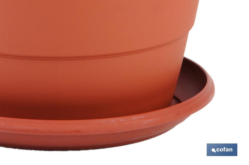 Round plant pot with tray | Special for plants and flowers | Perfect for indoor or outdoor use - Cofan
