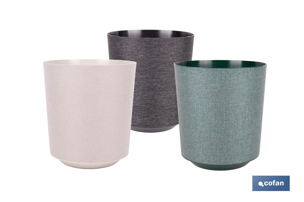 Pots de fleurs décoratifs d'intérieur | Pots de fleurs ronds | Matériau : Polypropylène | Disponibles en différentes couleurs et dimensions - Cofan