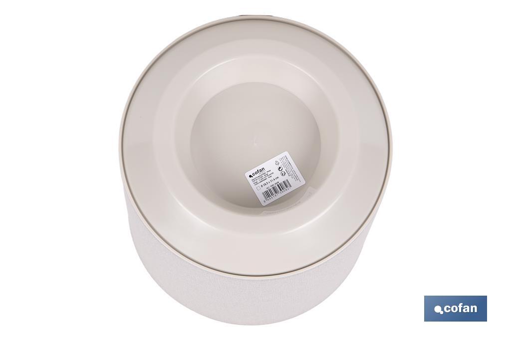 Pots de fleurs décoratifs d'intérieur | Pots de fleurs ronds | Matériau : Polypropylène | Disponibles en différentes couleurs et dimensions - Cofan