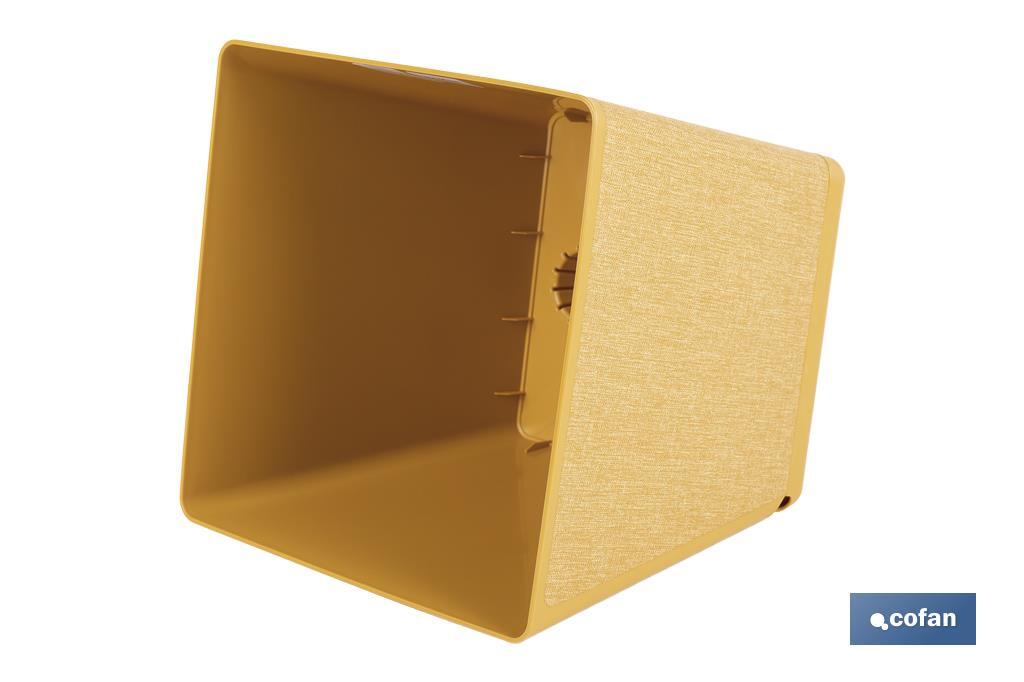 Pot de fleurs décoratif d'intérieur | Pot de fleurs carré avec soucoupe intégrée | Avec indicateur d'arrosage | Disponibles en plusieurs couleurs et dimensions - Cofan