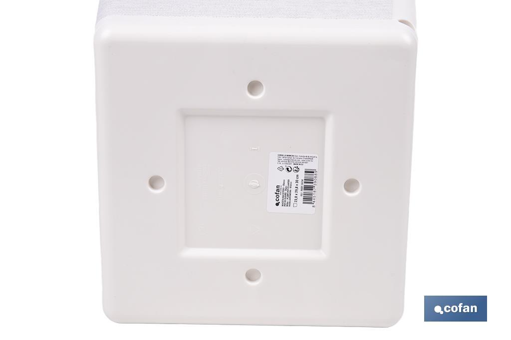 Pot de fleurs décoratif d'intérieur | Pot de fleurs carré avec soucoupe intégrée | Avec indicateur d'arrosage | Disponibles en plusieurs couleurs et dimensions - Cofan