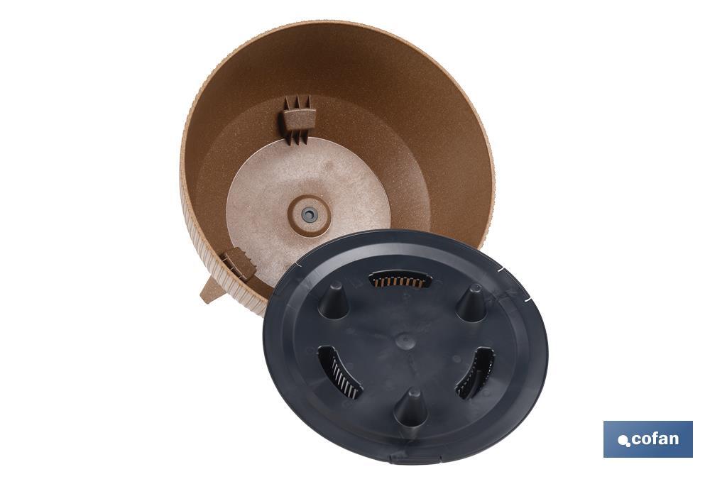 Decorative plant pots with detachable legs | Round ribbed plant pot | UV-resistance | Available in different colours and sizes  - Cofan