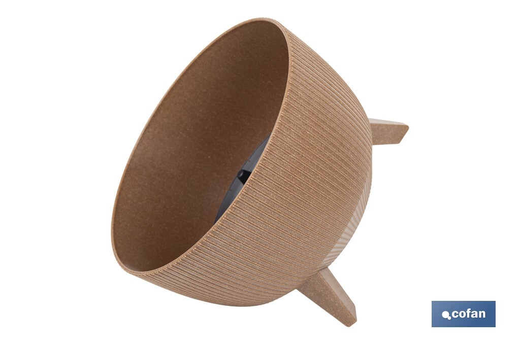 Decorative plant pots with detachable legs | Round ribbed plant pot | UV-resistance | Available in different colours and sizes  - Cofan