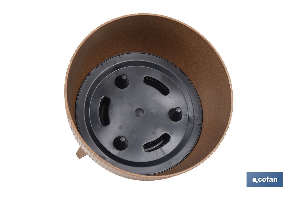 Decorative plant pots with detachable legs | Round ribbed plant pot | UV-resistance | Available in different colours and sizes  - Cofan