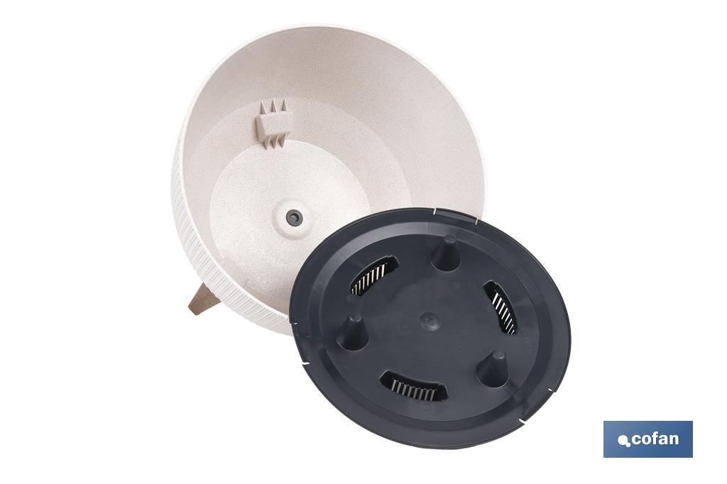 Decorative plant pots with detachable legs | Round ribbed plant pot | UV-resistance | Available in different colours and sizes  - Cofan