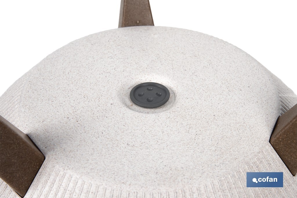 Decorative plant pots with detachable legs | Round ribbed plant pot | UV-resistance | Available in different colours and sizes  - Cofan