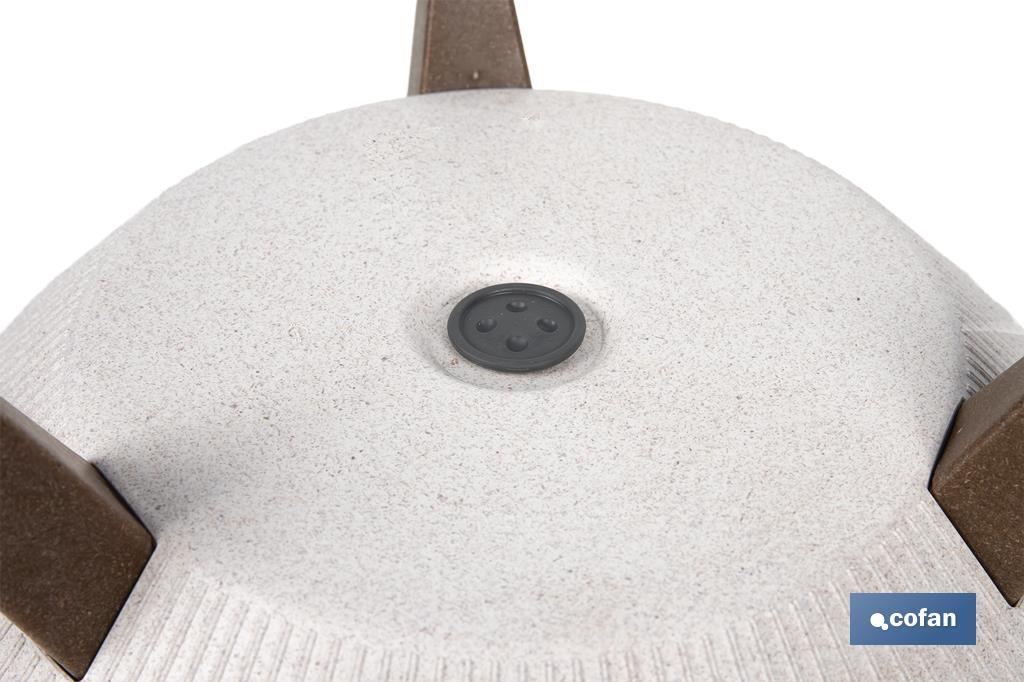 Decorative plant pots with detachable legs | Round ribbed plant pot | UV-resistance | Available in different colours and sizes  - Cofan