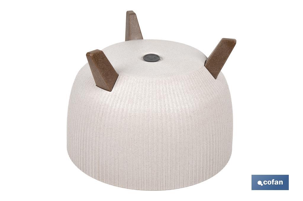 Decorative plant pots with detachable legs | Round ribbed plant pot | UV-resistance | Available in different colours and sizes  - Cofan