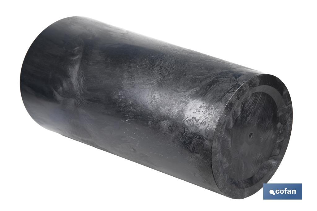 Maceteros cónicos decorativos con depósito | Color: negro | Resistentes para los UV | Material: polipropileno | Disponibles en diferentes medidas - Cofan