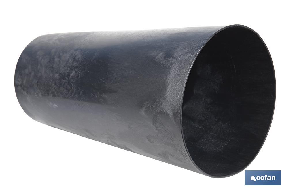 Maceteros cónicos decorativos con depósito | Color: negro | Resistentes para los UV | Material: polipropileno | Disponibles en diferentes medidas - Cofan